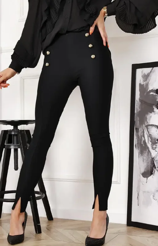 Black Gold Button Pants