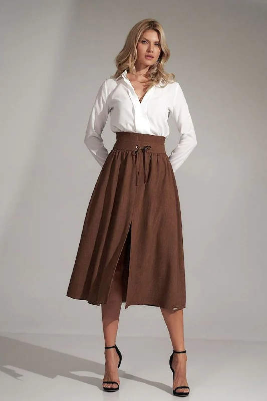 High waist winter wool skirt women TT0143