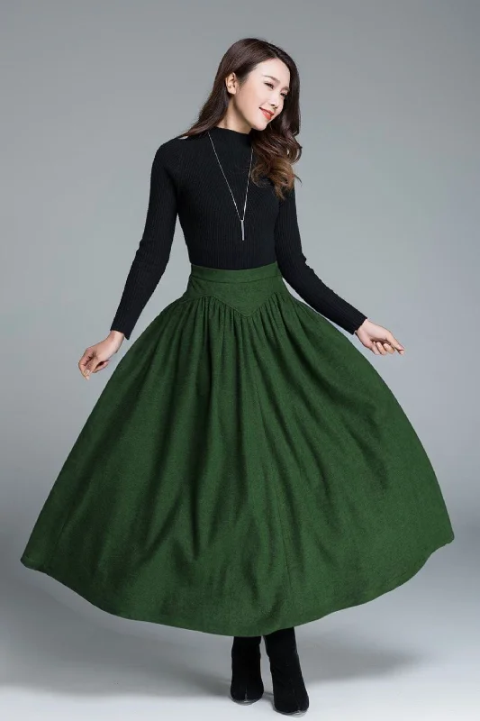 Maxi Womens wool skirt for winter 5228