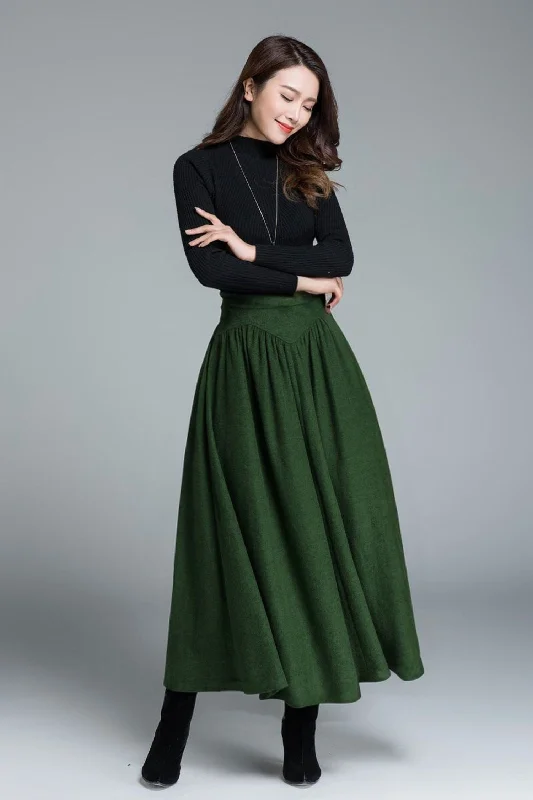 Maxi Womens wool skirt for winter 5228