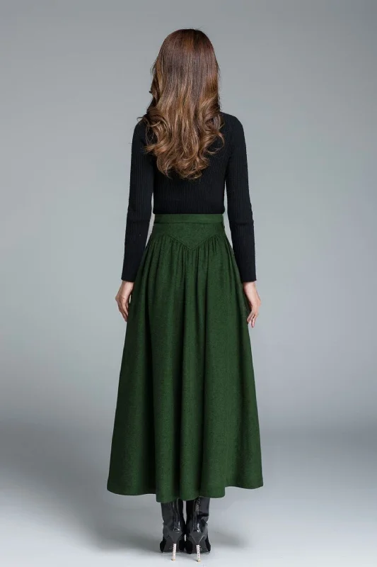 Maxi Womens wool skirt for winter 5228