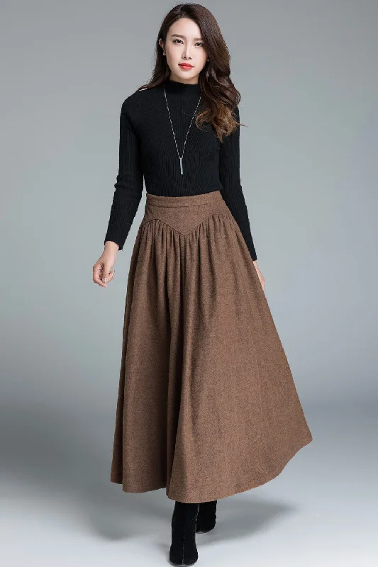 Maxi Womens wool skirt for winter 5228