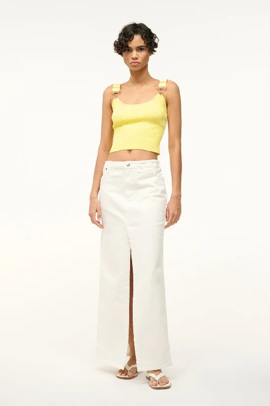 STAUD + WRANGLER THE MAXI SKIRT | WHITE