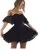 FashionSierra - Sweetheart Pink Black Mini A Line Prom Dresses