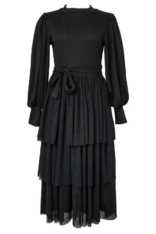 Cosette Midi Dress in Black - FINAL SALE