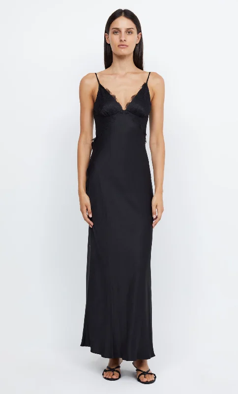 EMERY LACE MAXI DRESS - BLACK/BLACK