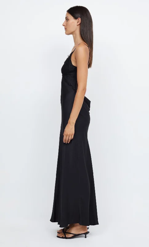 EMERY LACE MAXI DRESS - BLACK/BLACK