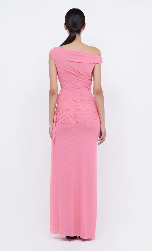 KAILANI ASYM DRESS - GRAPEFRUIT PINK