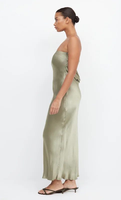 MOON DANCE STRAPLESS DRESS - SAGE