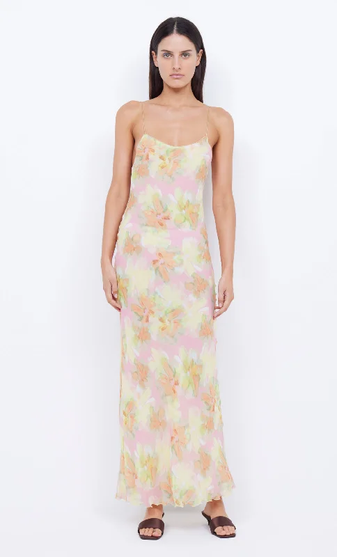 ZEPHY PRINT SLIP DRESS - PINK BLOSSOM