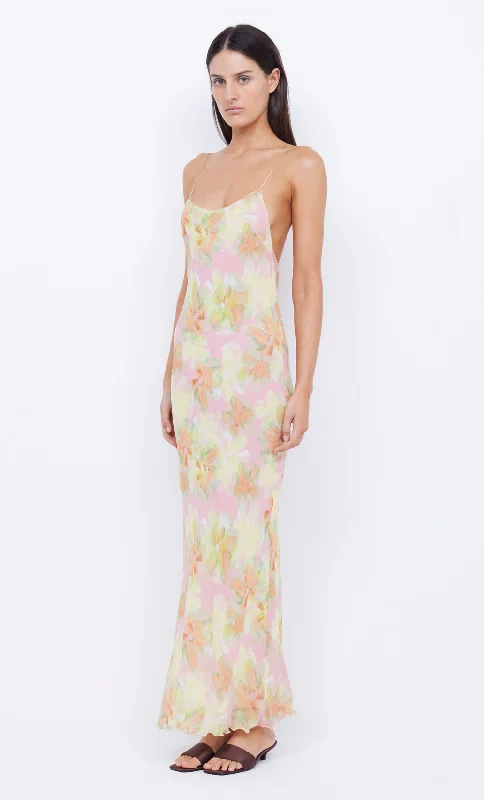 ZEPHY PRINT SLIP DRESS - PINK BLOSSOM