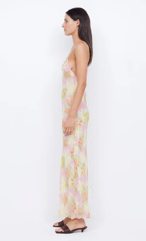 ZEPHY PRINT SLIP DRESS - PINK BLOSSOM