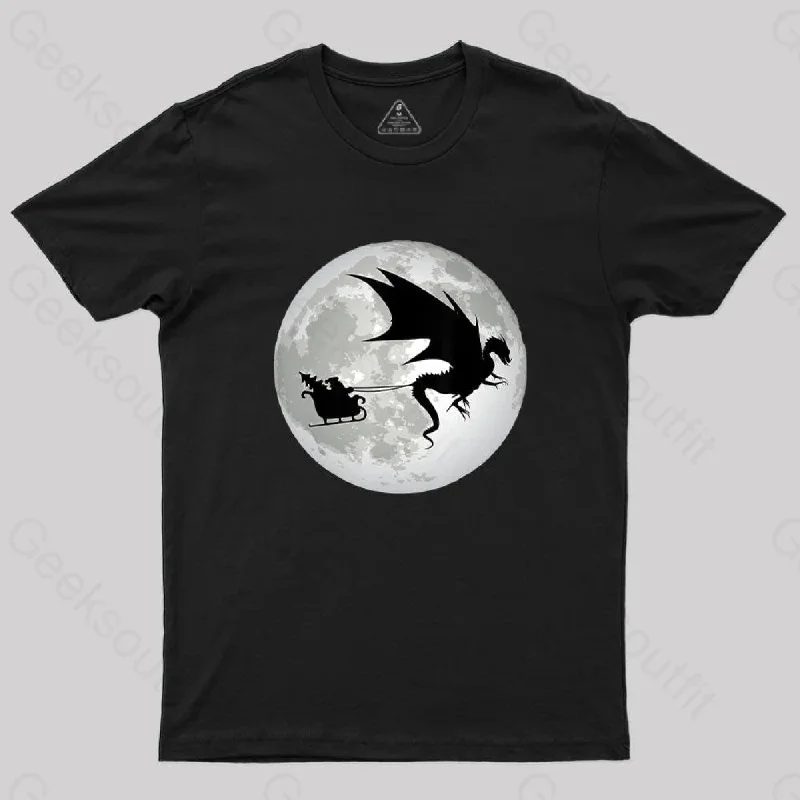 Christmas Santa Claus Moon Shadow T-Shirt