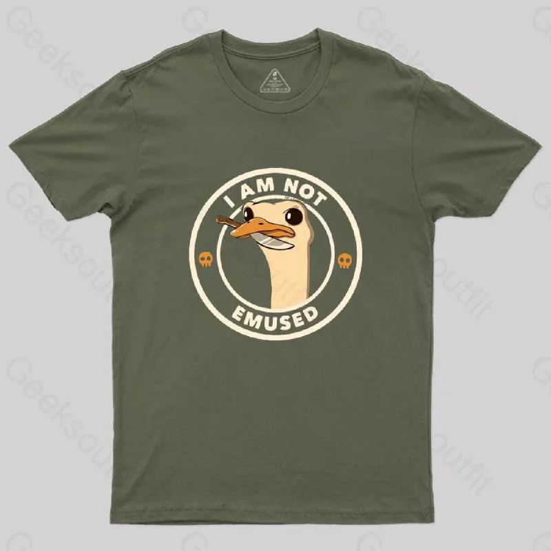 I Am Not Emused Funny Emu by Tobe Fonseca T-Shirt