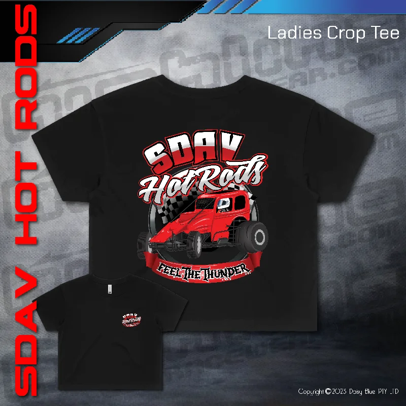 Ladies Crop Tee - SDAV Hot Rods