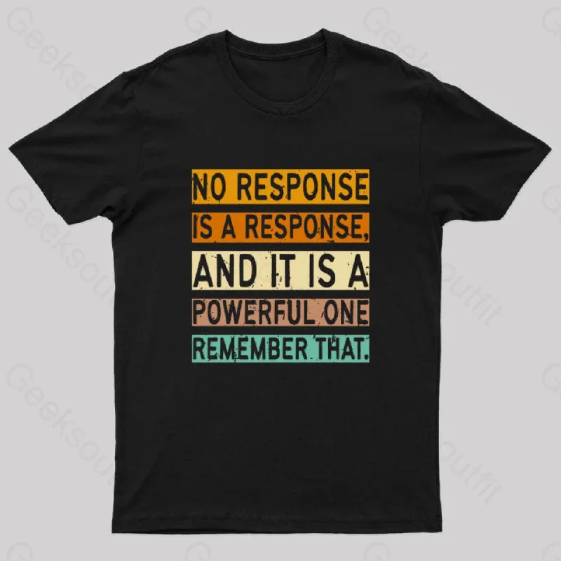 No Response Is A Response Nerd T-Shirt